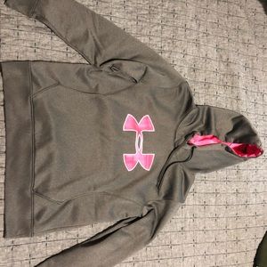 Grey & Pink Under Armour Sweatshirt